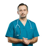 Men V-Neck Scrub Top